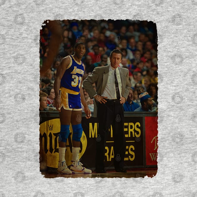 magic johnson and Pat Riley by Milu Milu